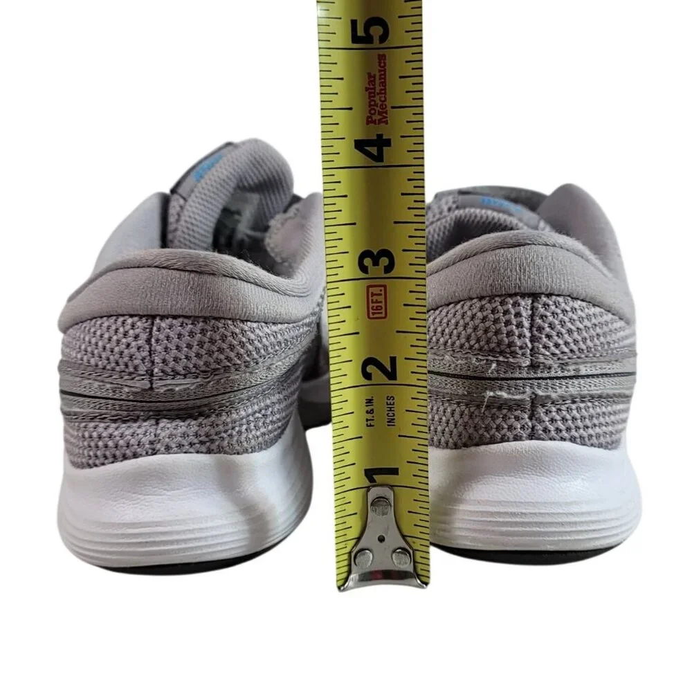 Nike Kids Revolution 4 Flyease PSV Sneakers Gray 2Y Zipper Hook Loop AH7795 READ